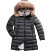 Blauer Giubbotto Kristin Piumino Lungo Donna Nylon Grigio Xs