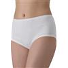 Felis Confezione da 6 Culotte Donna Classica a Vita Alta Cotone Liscio con Bordo, Mutande Donna Bianche, Traspiranti e comode, Persone anziane, sgambate, Taglie Forti