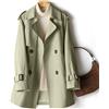 Zilimontt Giacca a vento da donna in stile coreano di media lunghezza autunnale trench per uscite casual, Verde chiaro, L