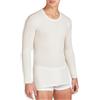 RAGNO Maglia Uomo Manica Lunga Girocollo in Costina 2x1 Pesante Pura Lana Merino (Bianco Lana, Tg.6°)