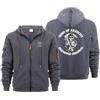 ZQSLFCCW Felpa con cappuccio leggera con cerniera da uomo - Giacca in morbido pile per Anarchy Sons con tasca a marsupio Vestibilità comoda e traspirante (Black,XXL)
