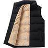 Peuignao Gilet Pile Uomo Imbottito Invernale Giubbotto Giubbino Giacca Smanicato Gilet Imbottiti Fleece Uomo Invernali Giacche Senza Maniche Gilet Trapuntato Puffer Oversize Pesante Uomo Taglie Forti Nero L