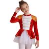 inhzoy Domatrice Circo Costume Carnevale Bambina Principessa Allenatore Domatrice Leotard Tutu Vestito da Balletto Danza Classica Ballerina Costume Festa di Halloween Natale Rosso 13-14 anni