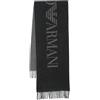 Emporio Armani sciarpa uomo lana grigio, Grigio, taglia unica