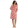 NORMANN-Wäschefabrik - Camicia da notte da donna, in morbido pile coral, Colore: rosa., Large