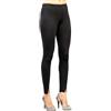 Cotonella Pantalone Leggings Donna Nero in Cotone Bielastico Elasticizzato Spacchi sulle Caviglie e Cuciture longitudinali Aderente Elegante Morbido (2/S)