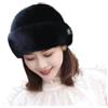 YEKEYI Cappello caldo da donna in pelliccia sintetica cappello alla moda cappello in finto visone versatile nuovo berretto invernale cappello da pescatore per l'inverno, Nero , Taglia unica