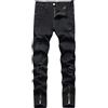 Generic Jeans da uomo, jeans strappati da uomo, Flex & Fashion & Versatile Loose Straight Stretch Black Jeans Mens Cargo Pantaloni da combattimento Pantaloni tattici Pantaloni da lavoro Pantaloni Primavera e
