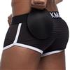 CRTTRS Uomo Butt Lifter Mutanda Imbottita Glutei Uomini Hip-Up Biancheria Intima Underwear Butt Enhancer Boxers Body Shaper Push Up Culo Natiche Shapewear Mutanda per Jeans (Color : Black, Size : L)