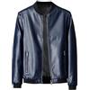 Generico Giacca in Pelle Uomo Taglie Forti Oversize Giacca Tinta Unita Calda Giubbotto con Tasche Regular Fit Antivento Autunno Inverno Cappotti Elegante Trench Alla Moda Giacche da Pilota Coat Casual