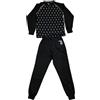 Juventus Pigiama Uomo Homewear Football Prodotto Ufficiale Interlock 100% Cotone Caldo in Diverse Fantasie Pigiama Serafino Manica Lunga e Pantalone Lungo Idea Regalo (L, 14115 Nero)