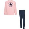 Converse Tuta da Ragazza Crewneck Legging Rosa Taglia 13-15 A Codice 4CG229-BFK