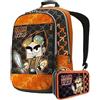 Franco Panini. Schoolpack Zaino Scuola Lyon Gamer Organizzato + Astuccio Completo 3 Zip