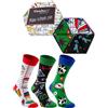 Rainbow Socks - Donna Uomo Divertenti Scuola Calze - 3 Paia - Matematica Geografia Taccuino - Taglia 41-46
