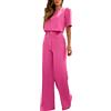 ORANDESIGNE Completo Donna Elegante Tailleur Estivo Casacca E Pantaloni Cerimonia Curvy Set Abbigliamento 2 Pezzi Ufficio Formale Costume Lavoro Completino Casual Outfit A Rosso S