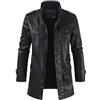 FRAUIT Cappotto Uomo in Pelle Giacca Ragazzo Elegante Slim Fit Giubbotto Moto Giacche Uomini Invernali Primavera Giacca A Vento Cappotti Parka Giubbini