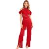 Freebily Tuta Intera da Ballo Latino Americano Tango Donna con Nappe Strass Body Ginnastica Ritmica Body Danza Classica Moderna Samba Salsa Jumpsuit da Pattinaggio Nero XL