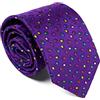 Remo Sartori - Cravatta In Pura Seta Maxi Pois, Made In Italy, Uomo (Viola)