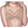 Lady Bella Lingerie Miracle 2 - PA2805 - Reggiseno Imbottito Super Push Up - 2 Taglie in più, Coppa Gel - Leggero e Comodo - Massimo Volume per Una Scollatura esplosiva (Caramel, Tg 2)