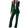 Richymfa Completo da Donna da Cerimonia Estivo Eleganti Tailleur con Pantalone da Donna Aperto Davanti e Lavoro Completa Maniche Lunghe Completi di Pantaloni Elegante con Completo Pantalone/Gonna
