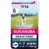 Eukanuba Grain Free* - Alimento per cani adulti di taglia piccola e media, Ricetta a basso contenuto di allergeni, 12 kg
