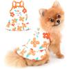 PAIDEFUL Magliette per Cani di Piccola Taglia Gatti Ragazze Gonna a Fiori Estiva Gilet in Morbido Cotone Tee Bretella Canotte Traspiranti Cucciolo Chihuahua Yorkie Vestiti Abbigliamento per gatti XL