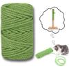 CEASELESLY 6mm*30m Corda in sisal verde,String Sisal per Tiragraffi,Corda di Canapa Per Gatti,String per Tiragraffi per Gatti Adatto per Arredare Soggiorno Giardino Ufficio Artigianato (verde)