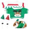 ARTIBETTER Set di Vestiti Natalizi per Piccoli Animali Domestici Cappello Elastico e Mini Maglione Costume per Porcellini d'India Conigli e Criceti Abbigliamento Lavabile e Confortevole