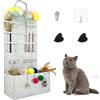 FARYODI Contenitore per la pesca dei gatti, organizzatore per gatti e giocattoli, scatola per giocattoli per gatti, grigio, 40 x 80 x 20 cm