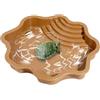MLqkpwy Piscina per Tartarughe di Terra | 30x30x5,5 Cm per Acqua | Vassoio per Tartarughe | Ciotola Acqua per Tartarughe | Vasca da Bagno per Rettili per Tartarughe, Rana Cornuta, Yellow