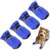 Generic Stivali per cani, impermeabili, antiscivolo, per cuccioli, 4 pezzi, protezione per zampe, scarpine da passeggio per animali domestici di taglia piccola e media