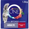 Purina One Adulti - Manzo e Cereali Completo - 1,5 KG - Crocchette per gatti adulti