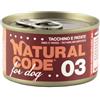 Generico Natural Code Cibo Umido Per Cane Cani Dog al gusto Tacchino E Patate 12 LATTINE DA 90g CADAUNO