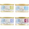Adoc Cibo Umido per Gatti Adulti con Ingredienti Naturali MIX MARE Ricciola, Dentice, Cernia, Polpo - 24 lattine da 85gr