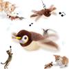 Starnearby Giocattolo per gatti con uccello, svolazzante, uccello volante, giocattolo per gatti, autooccupazione, Flappy Bird Cat Toy interattivo per gatti (1 pezzo di passero)