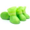 SteJar Copertura per scarpe da pioggia e stivali in gomma impermeabile antiscivolo per cani, colori pastello (verde, L)