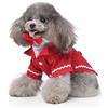 GUOCU Abito Da Festa Nuziale per Cani Gentleman Camicia Cucciolo Formale Smoking con Cravatta per Matrimonio Compleanno Elegante Vestito Papillon Costume Delicato Animale Domestico,Rosso3,L