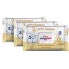 AMORE MIO 120 Salviette al Latte e Vaniglia Extra Large per Il Manto di Cani, Gatti e Animali Domestici, Disinfettanti e Igienizzanti, 30x20 cm - 3 Confezioni da 40 Salviettine