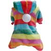 SUPVOX Cappotto Caldo per Animali Domestici A Zampe alla Moda A Righe Arcobaleno Taglia XL