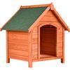 tectake® Cuccia per Cani, Casetta in Legno Impregnato, Cuccia Cane Interno e Esterno, Pavimento Estraibile, Tetto a Punta Resistente alle Intemperie, Facile da Pulire, Dimensioni 72x65x83 cm