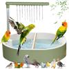 Pnedeodm Bird Shower Bath, Automatic Parrot Bird Bath,Rechargeable Circulating Water Bird Bath for Cage, Electric Parrot Baths Tub for Small & Medium Birds (Green)