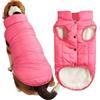 FANSU Invernale Vestiti per Cani, Antivento Giubbotto Cane, Vestito Cane Caldo e Morbido, Giacca Cozy Foderato in Pile Antivento Inverno per Cani Gatto (M,Rosa Rosa)