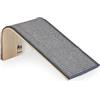 Petrebels Tiragraffi per gatti Archie 38, tiragraffi in legno con tappetino in sisal, tappetino tiragraffi curvo con piede antiscivolo, 38 x 17 x 23 cm, grigio