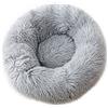 Chickwin Cuccia per Cani Cuccia per Gatti Rotonda in Caldo Peluche,Cuscino Ciambella Morbida per Cani di Piccola e Media Taglia per Cane e Gatto (Grigio Chiaro,40cm)
