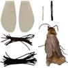 Generic Costume da scarafaggio per gatti | Abbigliamento per animali domestici | Vestire Artigianato Forniture per animali domestici Antenna Set per gattino Attività all'aperto Festival Vacanze Cosplay