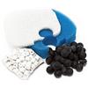 Wiltec Ricambio per filtro esterno per acquario HW-302 Set di mezzi filtranti completo