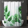 URAQT Tende Doccia Anti-Muffa in Poliestere, Tenda Doccia Lavabile con Anelli, Tenda Vasca da Bagno 180cm x 200cm, Impermeabile e Facile da Pulire(Foglie di Banano)