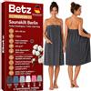 Betz Kilt da sauna BERLIN da donna in spugna con bottoni 100% cotone 420 g/m² -