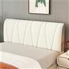 ZCXRYFL Copertura per Testiera Letto in Velluto Copritestata Letto Elastica Fodera per Testiera per Letto Singolo/Matrimoniale in Pelle/Legno/Imbottito/Tessuto, Copertura Protezione(100x65cm,Beige1)