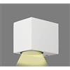 Partenopea® Applique lampada cubo da parete a muro gu10 max 10w led per interno esterno IP65 moderno faretto monoemissione (Cubo Bianco, Luce Naturale 4000K)